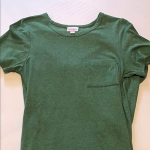 EUC LulaRoe Carly green swing dress